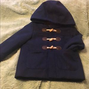 Navy Pea Coat with Toggles